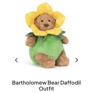 Jellycat Bartholomew Bear Daffodil Plush Medium Stuffed Animal Toy